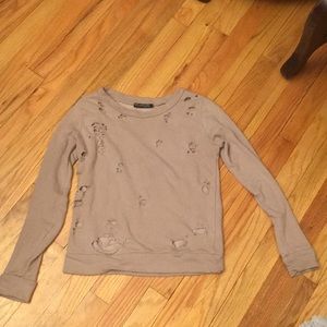 Distressed sweatshirt